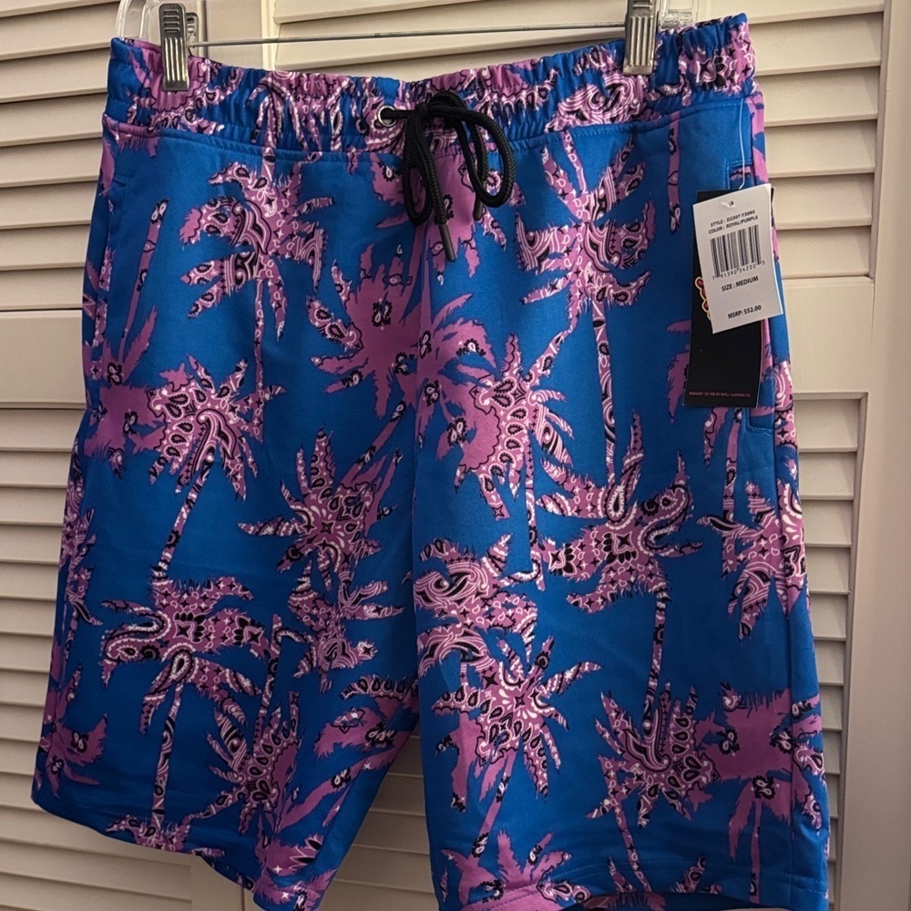 Good Vibes Men Board Shorts Paisley Print Medium NWT